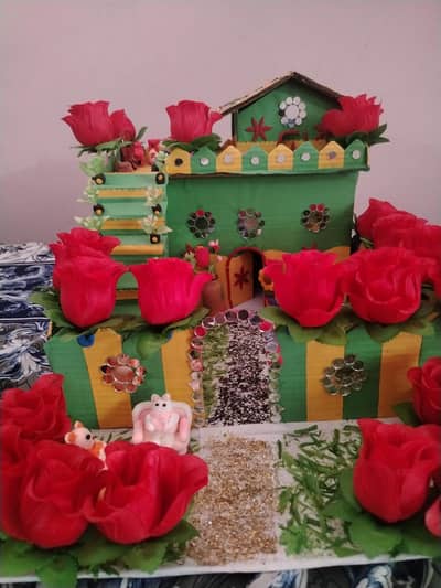hand made cardboard house
