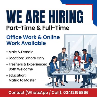 WE ARE HIRING MALES AND FEMALE STAFF FOR PART TIME WORK