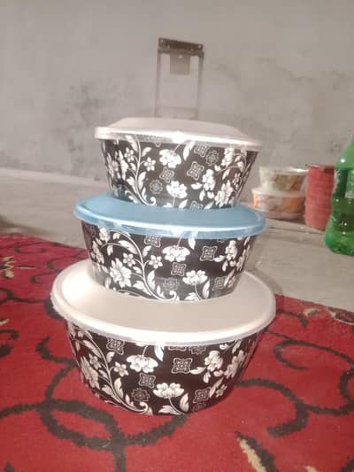 melamine boll set with plastic cover100%pure and with multiple colours