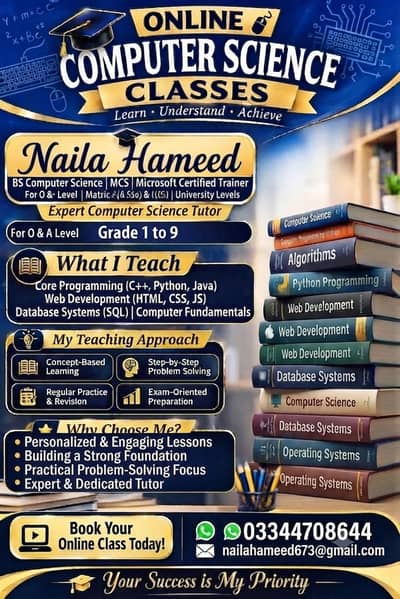 Online computer science tuition /Class 1 to 12 experienced tuition