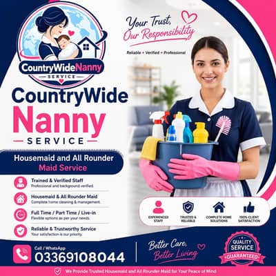 Professional All-Rounder Maid & Housemaid Service | CountryWideNanny