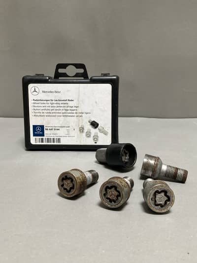 Protect your precious alloy wheels with genuine Mercedes locking nuts