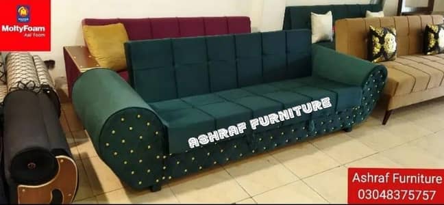 sofa cum bed/2 in 1 sofa/sofa bed/wooden sofa/3 seater Molty foam sofa