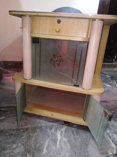 wooden t. v trolly