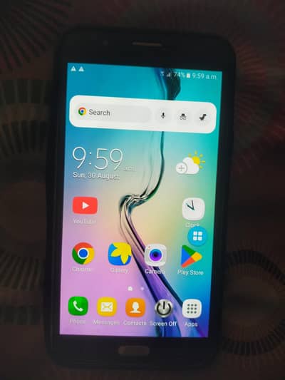 Samsung Mobile J7 with cover
