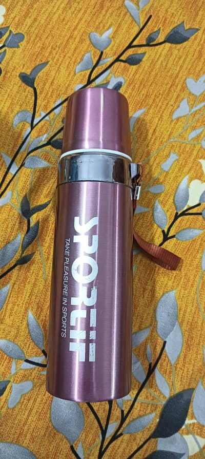 pink water bottle