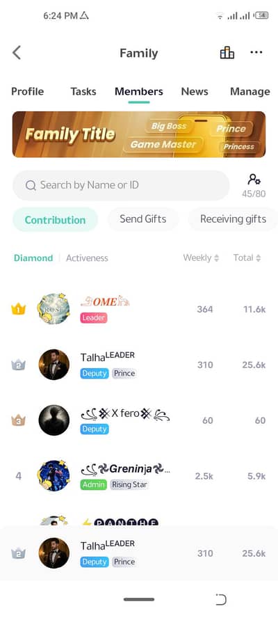 Jackaroo app family 5 level and 5 dimond id