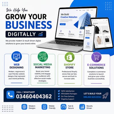 Web Designing, Social Media Marketing & Shopify E-Commerce Services