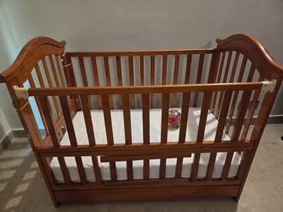 2 level baby cot with mattress