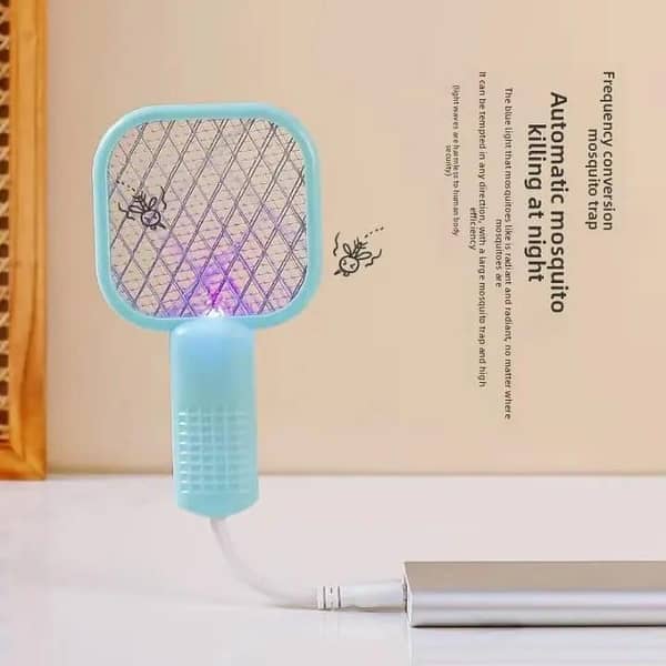 USB Mosquito Swatter Trap Pest Control Portable Electric Shock Insect Racket