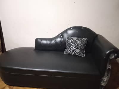 a Classic black sofa