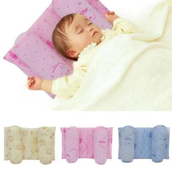Adjustable Sleeping Support Neck Protection Prevent Head Flat Anti-roll Cushion Soft Anti Twisting Head Compression Baby Pillow Adjustable Portable Anti Scar Pillow , breathable 0-1 Year's Anti Deviation Toddler Headrest cushion- Baby Head Shaping Pillow