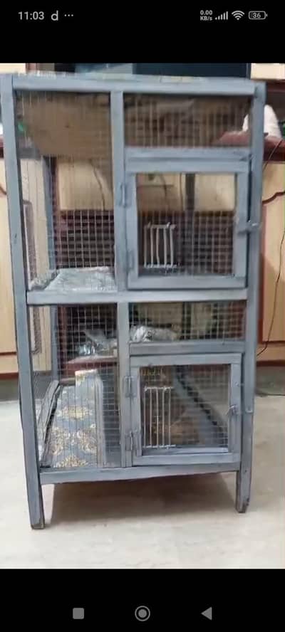 Wooden cage for sale double storey