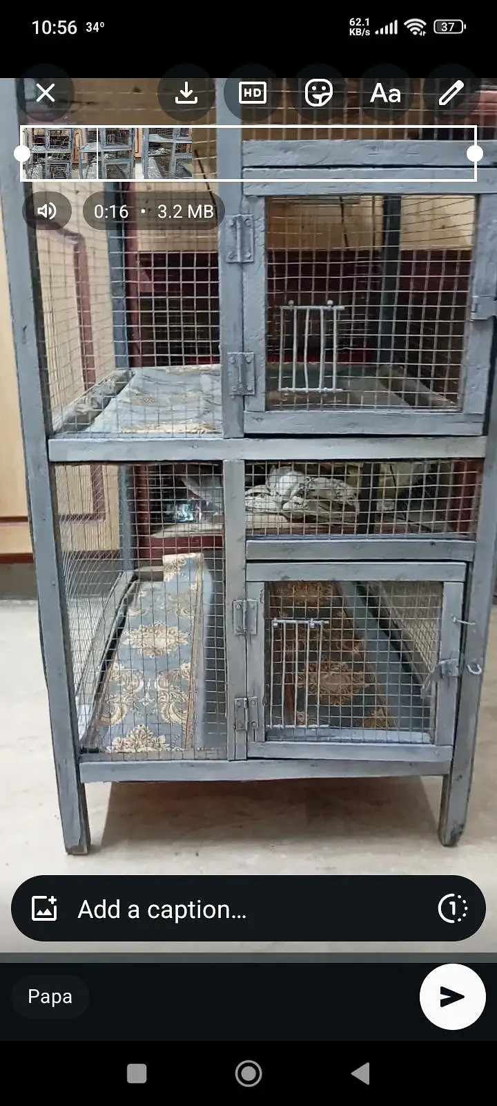 Wooden cage for sale double storey — photo 2