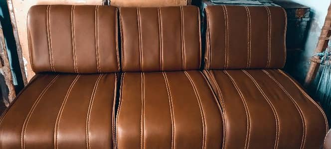 5-Piece (single-seater) Sofa Set + Wooden Table + Executive Chair