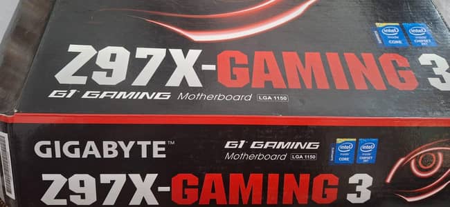 GAGABITE Z97X LGA 1150 DEAD MOTHER BOARD WITH BOX.