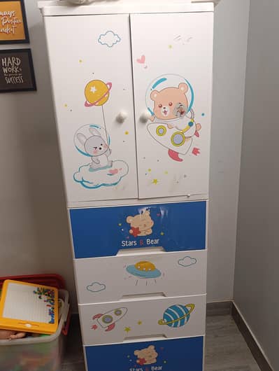 kids wardrobe with hanging
