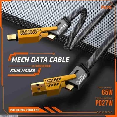  65W Fast Charging Type-C Braided Cable | PD 27W | Premium Cable