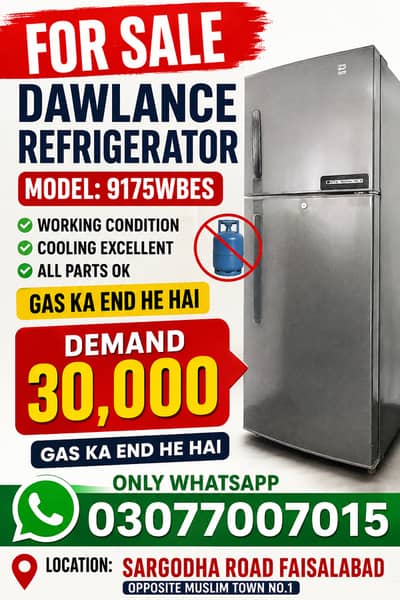 Dawlance Refrigerator 9175WBES – Working Condition