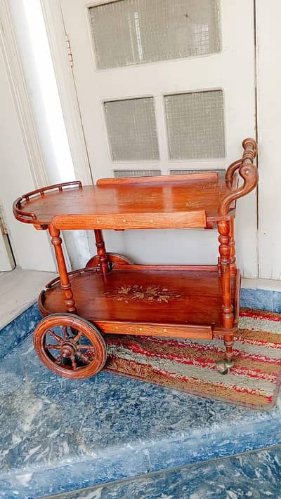 wooden trolley