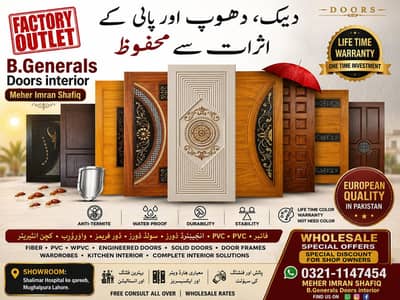 pvc Fiber Doors & interior    (  European Quality In Pakistan)