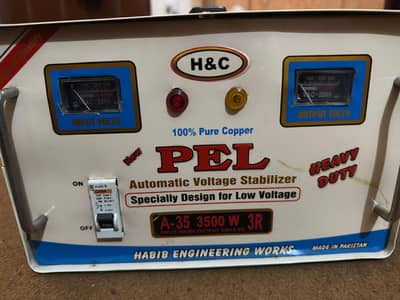 PEL Heavy Duty Automatic Voltage Stabilizer (3500W - 100% Pure Copper)