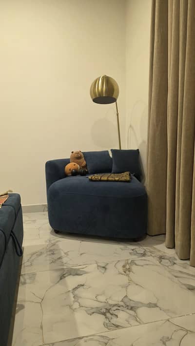 Teal color sofa