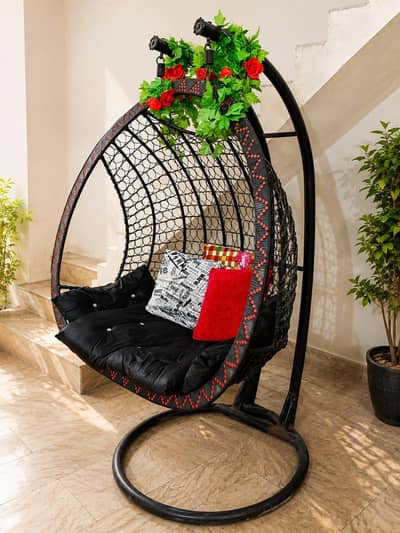 Double Seater Hanging Swing Jhoola With Stand