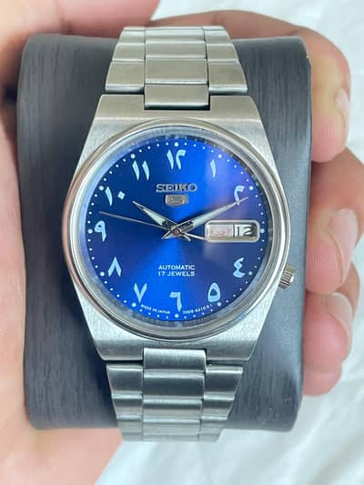 Seiko 5 Automatic Arabic Blue Dial  - Refurbished