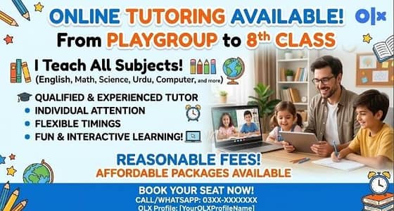 Online Tution Center For P. G To Eight
