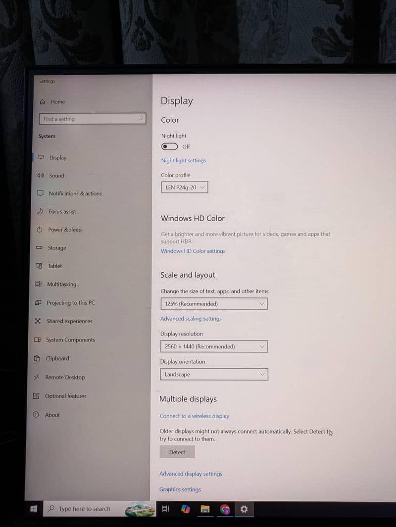 24 inch borderless LCD 2k resolution 4