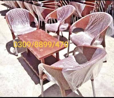 Plastic chairs and table- plastic chairs- Plastic furniture