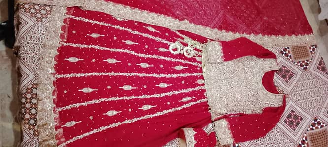Beautiful Red Wedding Langa 1 Time Used | Final price Rs. 15,000