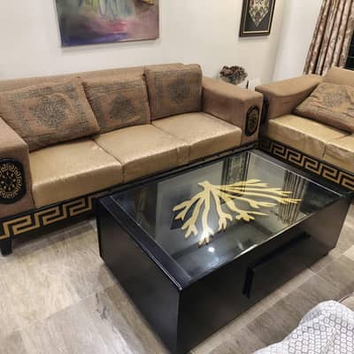 6 seater sofa set with table