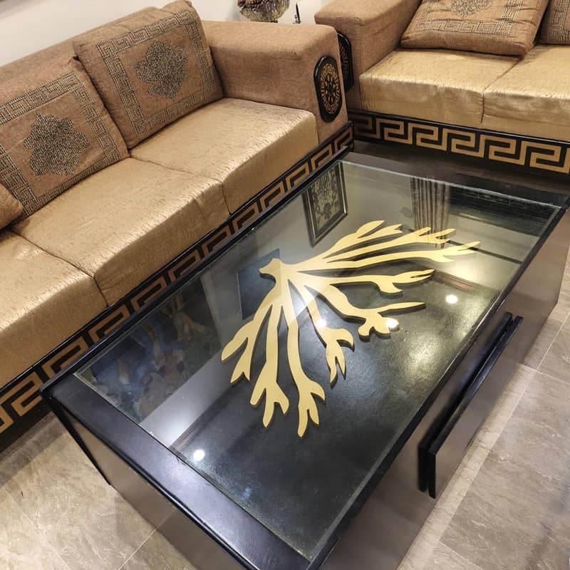 6 seater sofa set with table 4