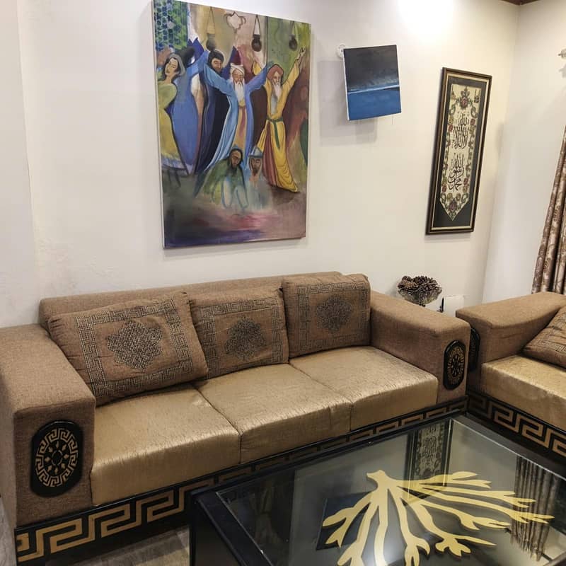 6 seater sofa set with table 6