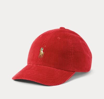 Polo Ralph Lauren Cap – Brand New With Tags – Red Corduroy