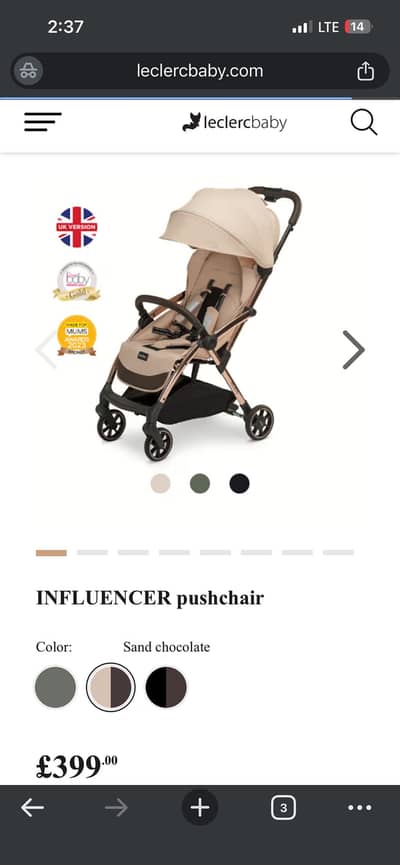 Leclerc influencer baby stroller