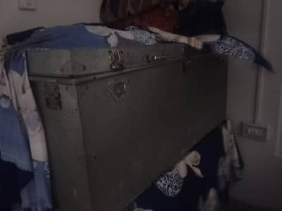 *2 Large Vintage Iron Storage Trunks with Iron Frame - Punjab