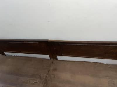 2 Single Beds Heavy Wooden