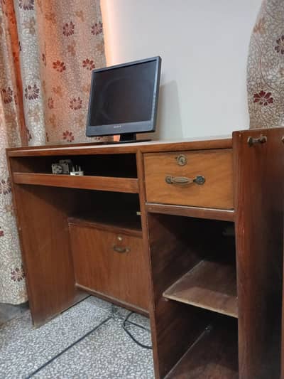 pure wooden study and computer table