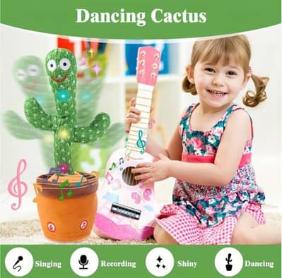DANCING CACTUS Talking Cactus Plush Toy with Recording & Repeat Speech