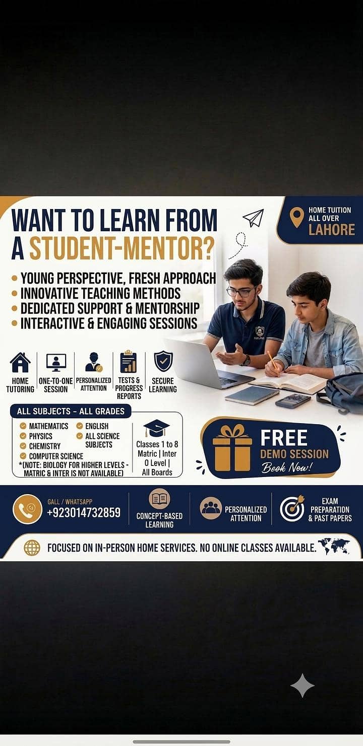 ​Math,Physics,computer,science Home Tutor | Matric,inter(ICS),O Levels 1