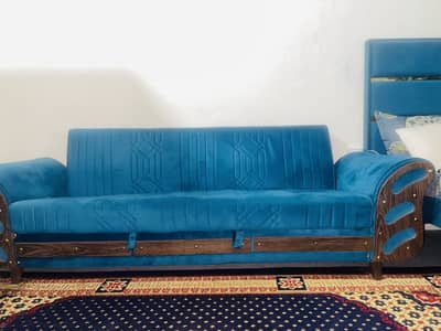 Bed and dofa cum bed set