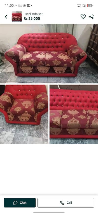 used sofa set