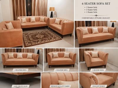 6 Seater Sofa Set – 3+2+1 | Excellent Condition | Bahria Orchard