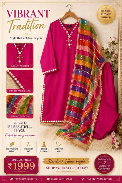 Beautiful pink 3 piece suit