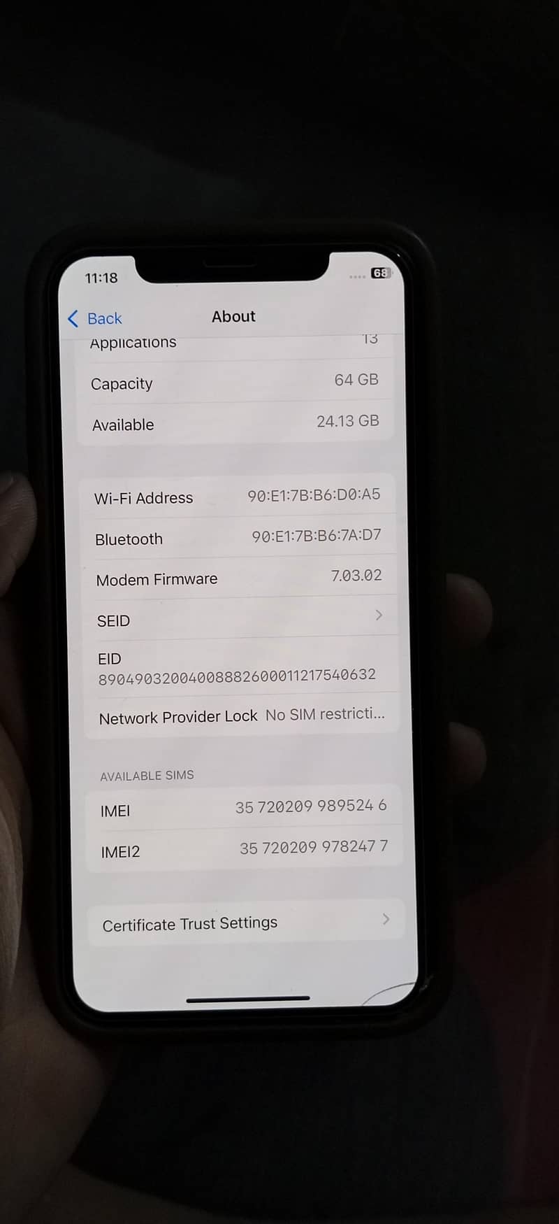 Apple iPhone XS 7