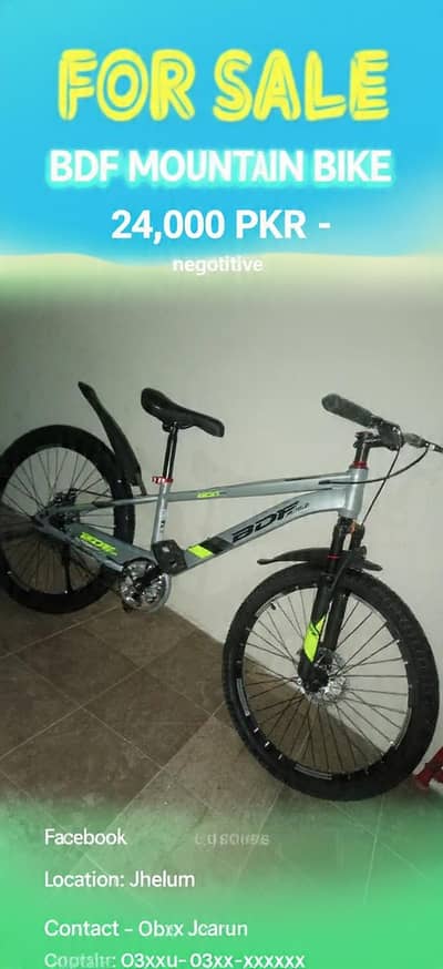BDF cycle. only 2 month used. 5 years frame warranty
