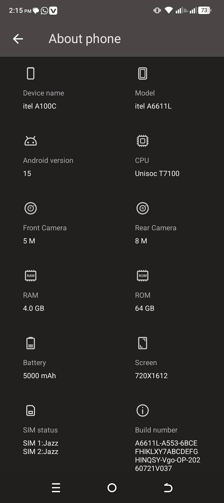 Itel A26 5